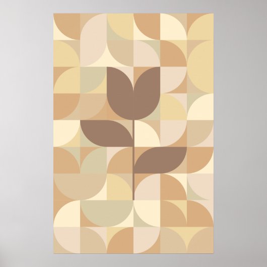 Poster Rétro geometric pattern (Devant)