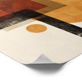 Poster Retro Geometry – Minimal Wall Art in Rust Beige (Coin)