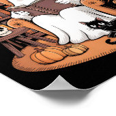 Poster Retro Ghost Reading Books (Coin)