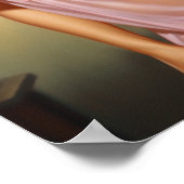 Poster Retro Girl avec Casquette Cowboy (Coin)