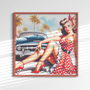 Poster Retro Girl Classic Pin Up