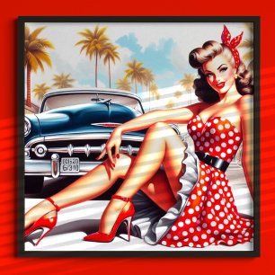 Poster Retro Girl Classic Pin Up