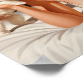 Poster Retro Girl with Maltese Dog 50's Pin-up Art (Coin)