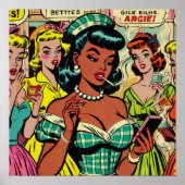 Poster Retro Girls Comics (Devant)