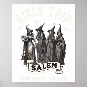 Poster Retro Girls Trip Salem 1692 Ils Ont Manqué Une Sor