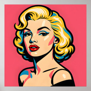 Poster Retro Glam Pop Art - Blonde Vintage