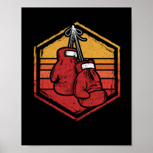 Poster Retro Gloves Boxing Vintage Boxer Shorts