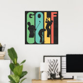 Poster Retro Golf (Bureau à domicile)