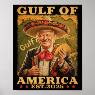 Poster Retro Golfe De L'Amérique Américaine Mexique Drôle