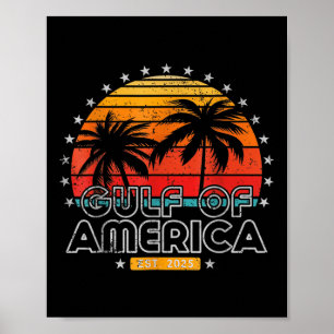 Poster Retro Golfe De Usa Amérique Est 2025 Américain