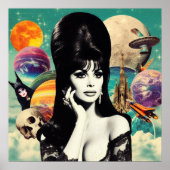 Poster Retro Goth Girl (Devant)