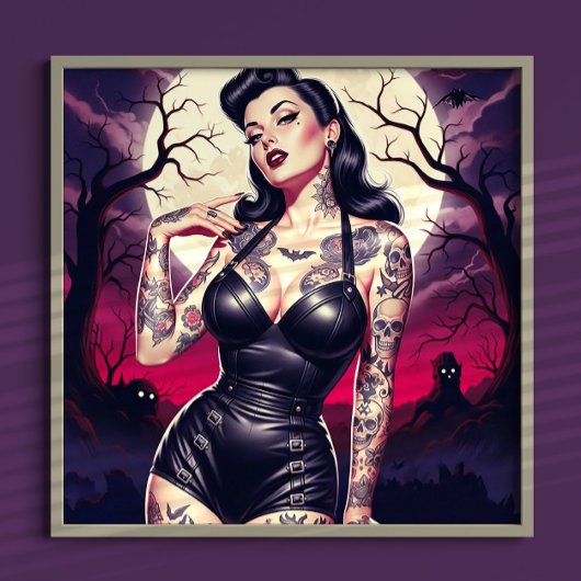 Poster Retro Gothic Girl