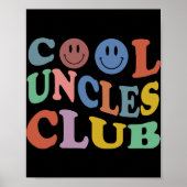 Poster Retro Groovy Cool Uncles Club Smile Face Funny New (Devant)