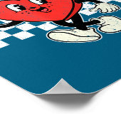 Poster Retro Groovy Heart Throb Valentines Day Toddlers B (Coin)