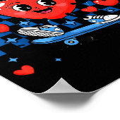 Poster Retro Groovy Heart Throb Valentines Day Toddlers B (Coin)