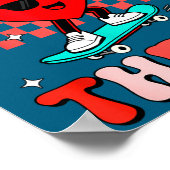 Poster Retro Groovy Heart Throb Valentines Day Toddlers B (Coin)