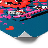 Poster Retro Groovy Heart Throb Valentines Day Toddlers G (Coin)