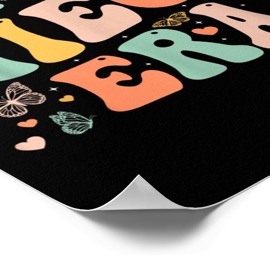 Poster Retro Groovy In My Niece Era Mother's Day Kids Gir (Coin)