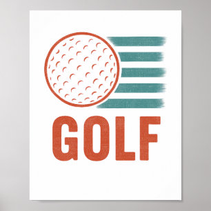 Poster Retro Grunge Golf