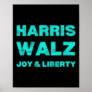 Poster Retro Habillé Harris W 2024 Harris W Joy Et Li