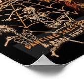 Poster Retro Halloween Squelette Horreur Monster Midnight (Coin)