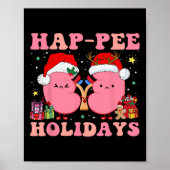 Poster Retro Hap Pee Vacances Noël Dialyse Infirmière Ki (Devant)