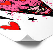 Poster Retro Heart Breaker Valentines Day Tiger Love (Coin)