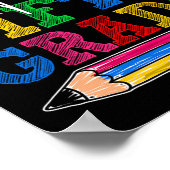 Poster Retro Hello 5e année premier jour d'école garçons (Coin)