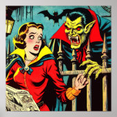 Poster Retro Horror Vampire Comics (Devant)