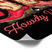 Poster Retro Howdy Valentine Cowboy Boots Western Valenti (Coin)