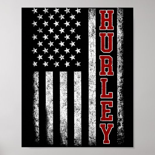 Poster Retro Hurley Home State Cool 70s 80s Style Sunset  (Devant)