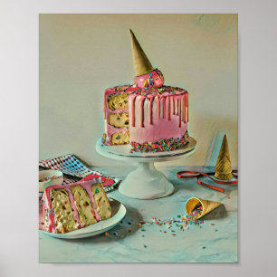 Poster Retro ice cream popsicle