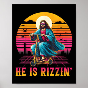 Poster Rétro Il Rizzin Drôle Jésus A Rizzen Pâques C