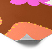 Poster Retro Illustrated Floral Wall Art (Coin)