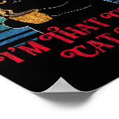 Poster Retro I'm That Crazy Cat Lady Cat Lover Quote Funn (Coin)