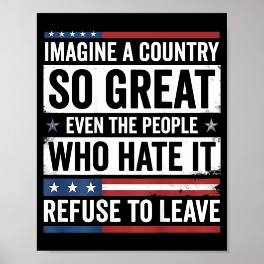 Poster Retro Imagine Un Pays Génial Même Les (Devant)
