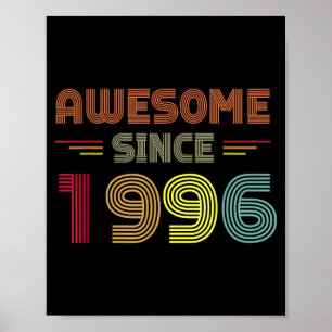 Poster Rétro Incroyable Depuis 1996 26e Anniversaire Anni
