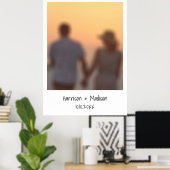 Poster Retro instantané nom photo personnalisée moderne (Bureau à domicile)