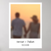 Poster Retro instantané nom photo personnalisée moderne (Devant)