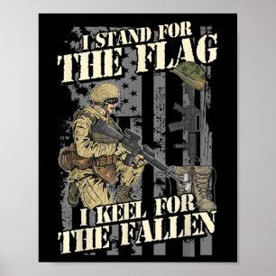 Poster Retro Je Me Trouve Pour Le Drapeau Kneel Pour Le F