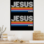 Poster Retro jesus king christian (Cuisine)