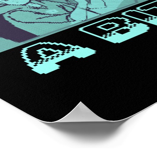 Poster Retro Jeu Joueur Pixel Look Ne donne pas un peu de (Coin)