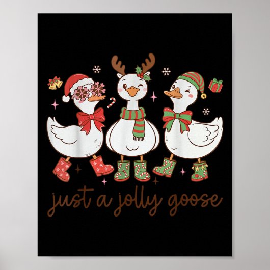 Poster Retro Just A Jolly Goose Satan Christmas Holiday C (Devant)