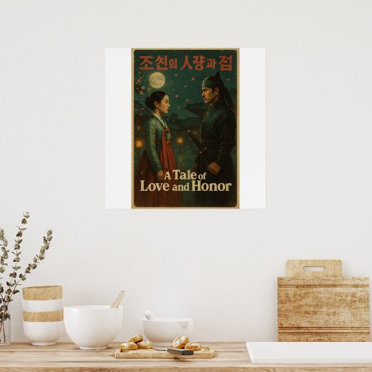Poster rétro K-Drama - Joseon Romance (Cuisine)