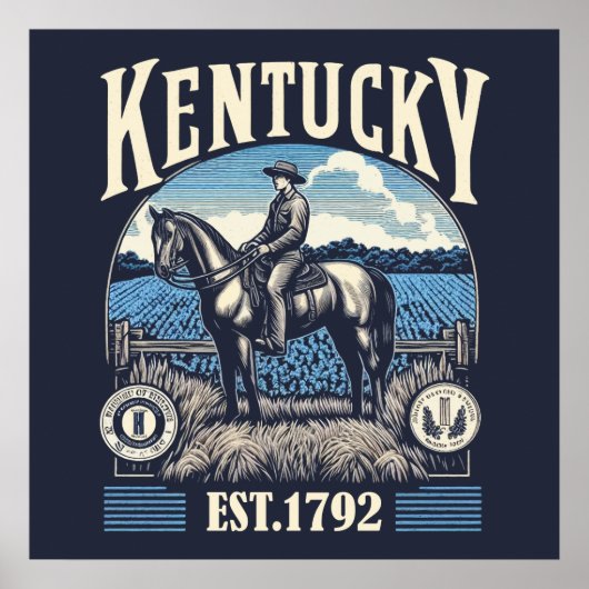 Poster Retro Kentucky (Devant)