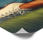 Poster Retro Lacrosse Girl (Coin)