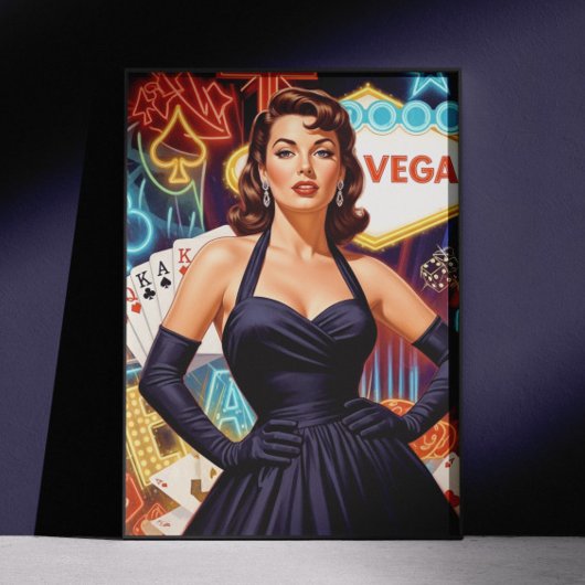 Poster Retro Las Vegas Pin-up