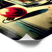 Poster Retro les années 50 Merry & Bright Christmas Marti (Coin)