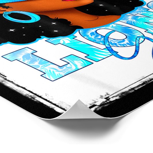 Poster Retro Lions Girl Messy Bun Matching Srts Team Outf (Coin)