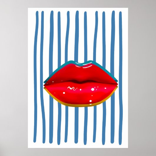 Poster Rétro Lips (Devant)